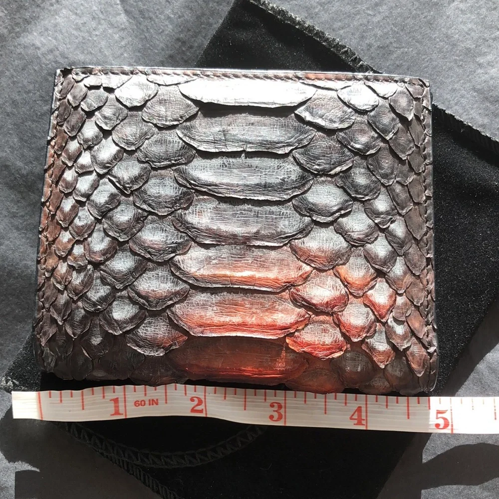 Men Snake Leather Two fold Wallet NWB